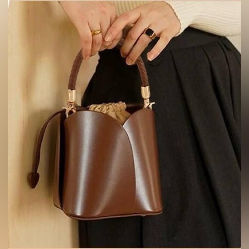 Braided‎ Purse Handle (Purse not included) Brown Faux Leather 12 Inch Strap New